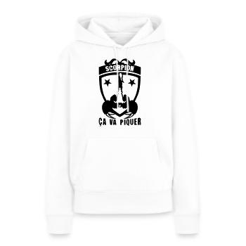 Skorpion Astrologisches Zeichen Stachel Logo - Frauen Premium Bio Hoodie - Weiß - Vorne - Julia (174cm)