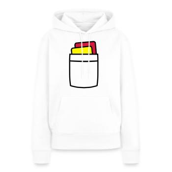 Arbitre - Sweat à capuche Premium bio Femme - blanc - Devant - Julia (174cm)