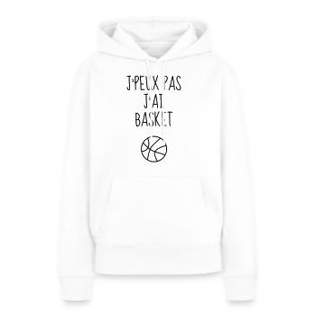 Basketball - Basket ball - Basket-ball - Baskette - Frauen Premium Bio Hoodie - Weiß - Vorne - Julia (174cm)