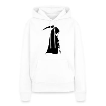 Der Tod - Frauen Premium Bio Hoodie - Weiß - Vorne - Julia (174cm)