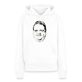 Johnny Bode - Sweat à capuche Premium bio Femme - blanc - Devant - Julia (174cm)