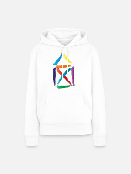 buntes haus - Frauen Premium Bio Hoodie - Weiß