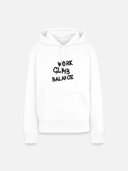 Klettern - Spruch für Kletterer - Frauen Premium Bio Hoodie - Weiß