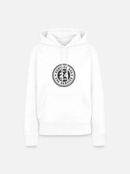 24 Stunden Service 24/7 - Frauen Premium Bio Hoodie - Weiß