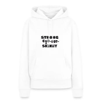 gym weightlifting statement gym wear funny cool - Women’s Premium Organic Hoodie - white - Front - Julia (174cm)