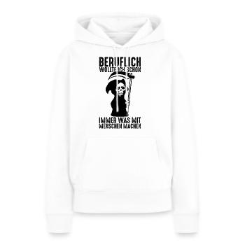 Lustiger Bestatter Spruch Bestattung Arzt Geschenk - Frauen Premium Bio Hoodie - Weiß - Vorne - Julia (174cm)