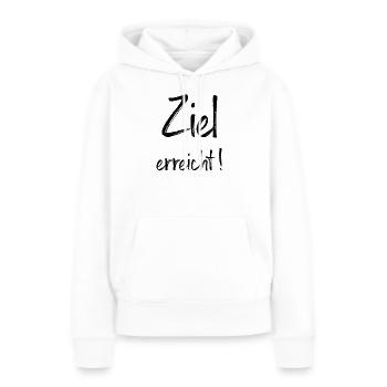 Objectif atteint! - Sweat à capuche Premium bio Femme - blanc - Devant - Julia (174cm)