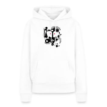 Cyber Love Schaltkreis mit zwei Cyborgs - Frauen Premium Bio Hoodie - Weiß - Vorne - Julia (174cm)