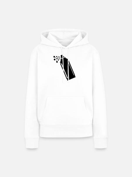Grobkörnige Sprühdose - Frauen Premium Bio Hoodie - Weiß