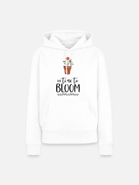 Geschenke mit Blumen - Frauen Premium Bio Hoodie - Weiß