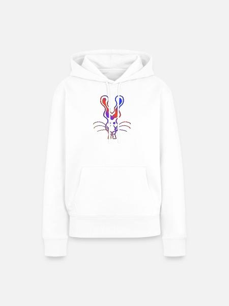 Angry Rabbit - Frauen Premium Bio Hoodie - Weiß