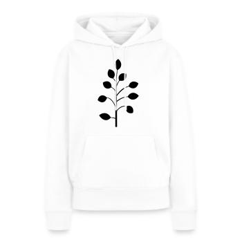 Blume mit Stiel - Frauen Premium Bio Hoodie - Weiß - Vorne - Julia (174cm)