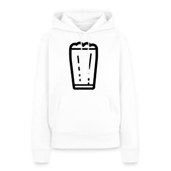 Bière - Sweat à capuche Premium bio Femme - blanc - Devant - Julia (174cm)
