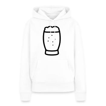 Bière - Sweat à capuche Premium bio Femme - blanc - Devant - Julia (174cm)