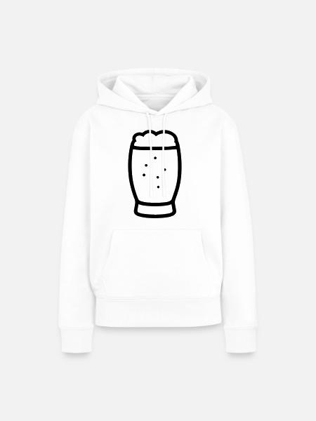 Bier - Frauen Premium Bio Hoodie - Weiß