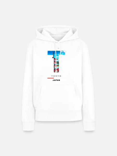 Tokio - Frauen Premium Bio Hoodie - Weiß