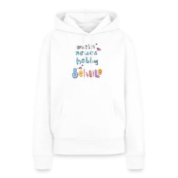 Écolier Enfant - Sweat à capuche Premium bio Femme - blanc - Devant - Julia (174cm)