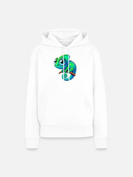 Chamäleon - Frauen Premium Bio Hoodie - Weiß