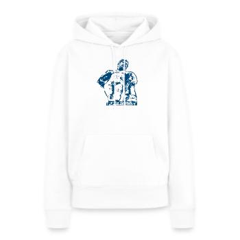 Hercule - Sweat à capuche Premium bio Femme - blanc - Devant - Julia (174cm)