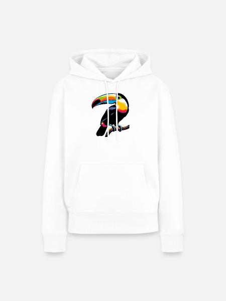 Tukan - Frauen Premium Bio Hoodie - Weiß