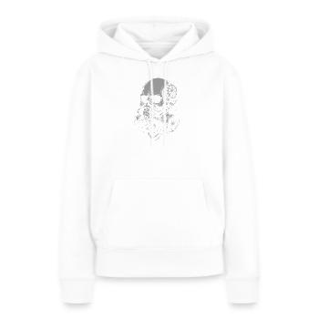 Steampunk Skull Getriebe - Frauen Premium Bio Hoodie - Weiß - Vorne - Julia (174cm)