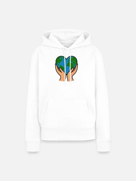 Mother Nature - Frauen Premium Bio Hoodie - Weiß