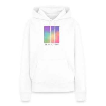 Sur le spectre - Sweat à capuche Premium bio Femme - blanc - Devant - Julia (174cm)