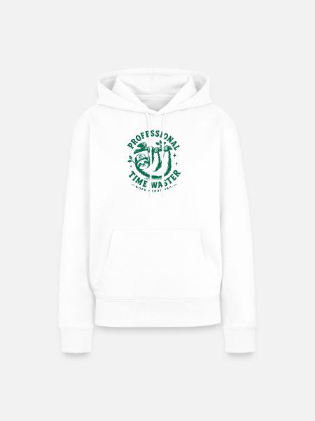 Professional Time Waster Sloth - Frauen Premium Bio Hoodie - Weiß