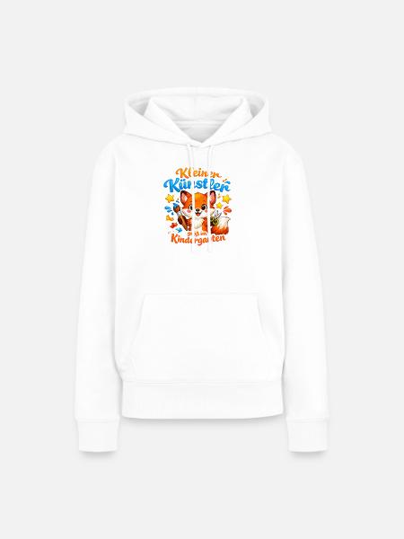 Kleiner Künstler im Kindergarten - Frauen Premium Bio Hoodie - Weiß