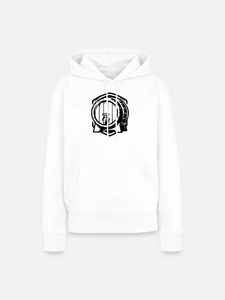 Bierfass Symbol Bier - Frauen Premium Bio Hoodie - Weiß