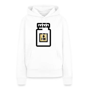 Tablettendose für Pillen und Medikamente - Frauen Premium Bio Hoodie - Weiß - Vorne - Julia (174cm)