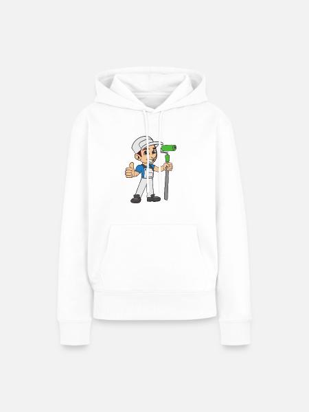 Maler - Frauen Premium Bio Hoodie - Weiß
