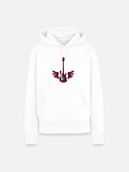 bass wings - Frauen Premium Bio Hoodie - Weiß