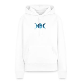 Wicca  - Sweat à capuche Premium bio Femme - blanc - Devant - Julia (174cm)