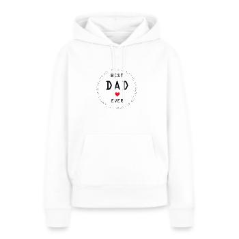 DAD - Sweat à capuche Premium bio Femme - blanc - Devant - Julia (174cm)