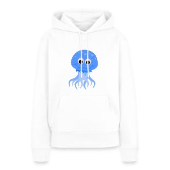 Qualle - Frauen Premium Bio Hoodie - Weiß - Vorne - Julia (174cm)
