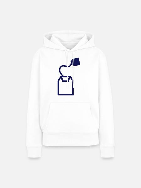 Tee - Frauen Premium Bio Hoodie - Weiß