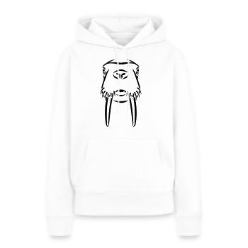 Morse - Sweat à capuche Premium bio Femme - blanc - Devant - Julia (174cm)