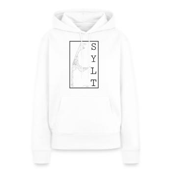 Stadtbild von Sylt - Frauen Premium Bio Hoodie - Weiß - Vorne - Julia (174cm)