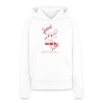 Spread Love - Frauen Premium Bio Hoodie - Weiß - Vorne - Julia (174cm)