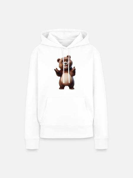Bär 3 - Frauen Premium Bio Hoodie - Weiß