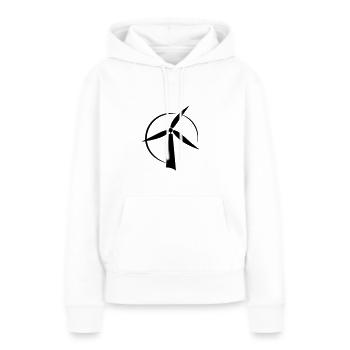 Eolienne - Sweat à capuche Premium bio Femme - blanc - Devant - Julia (174cm)