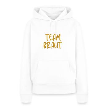 TEAM BRAUT - TEAM BRIDE - JGA - JUNGGESELLINNEN - Frauen Premium Bio Hoodie - Weiß - Vorne - Julia (174cm)