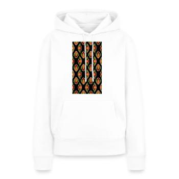 Légumes psychédéliques - Sweat à capuche Premium bio Femme - blanc - Devant - Julia (174cm)