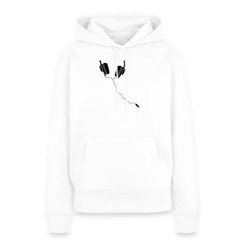 kopfhörer headphones DJ - Frauen Premium Bio Hoodie - Weiß - Vorne - Julia (174cm)