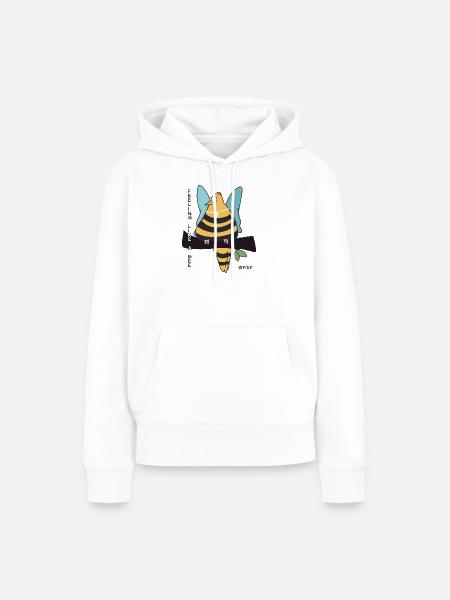 feeling like a bee - Frauen Premium Bio Hoodie - Weiß