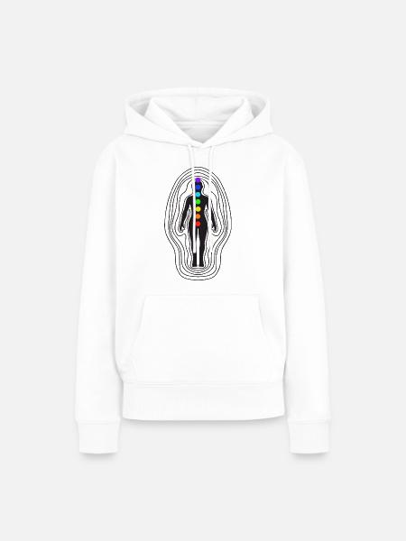 Chakra - Frauen Premium Bio Hoodie - Weiß