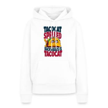 Taco - Frauen Premium Bio Hoodie - Weiß - Vorne - Julia (174cm)