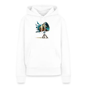 Retro Teleskop Lautsprecher - Frauen Premium Bio Hoodie - Weiß - Vorne - Julia (174cm)