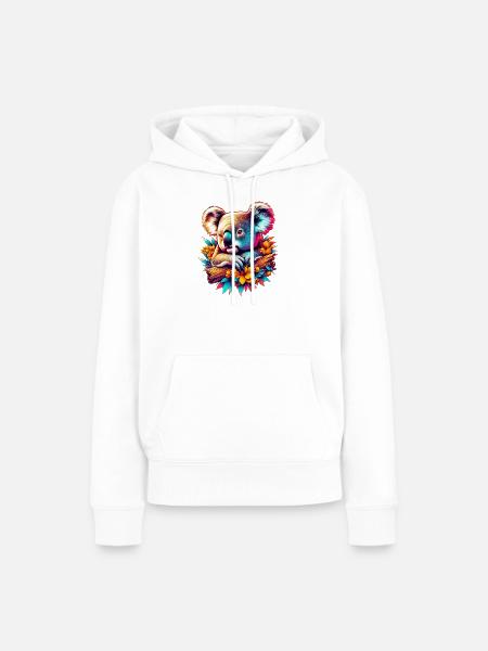 Koala - Frauen Premium Bio Hoodie - Weiß